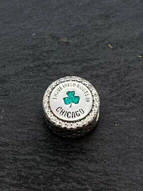 Pandora Chicago I Have Irish Roots Ih four-leaf clover Exclusive Charm Bracelets